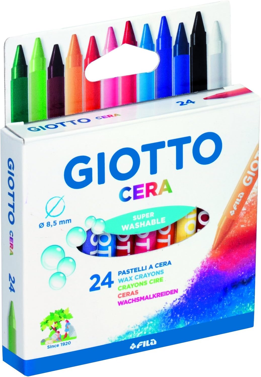 Pastelli a cera giotto scatola 24 colori