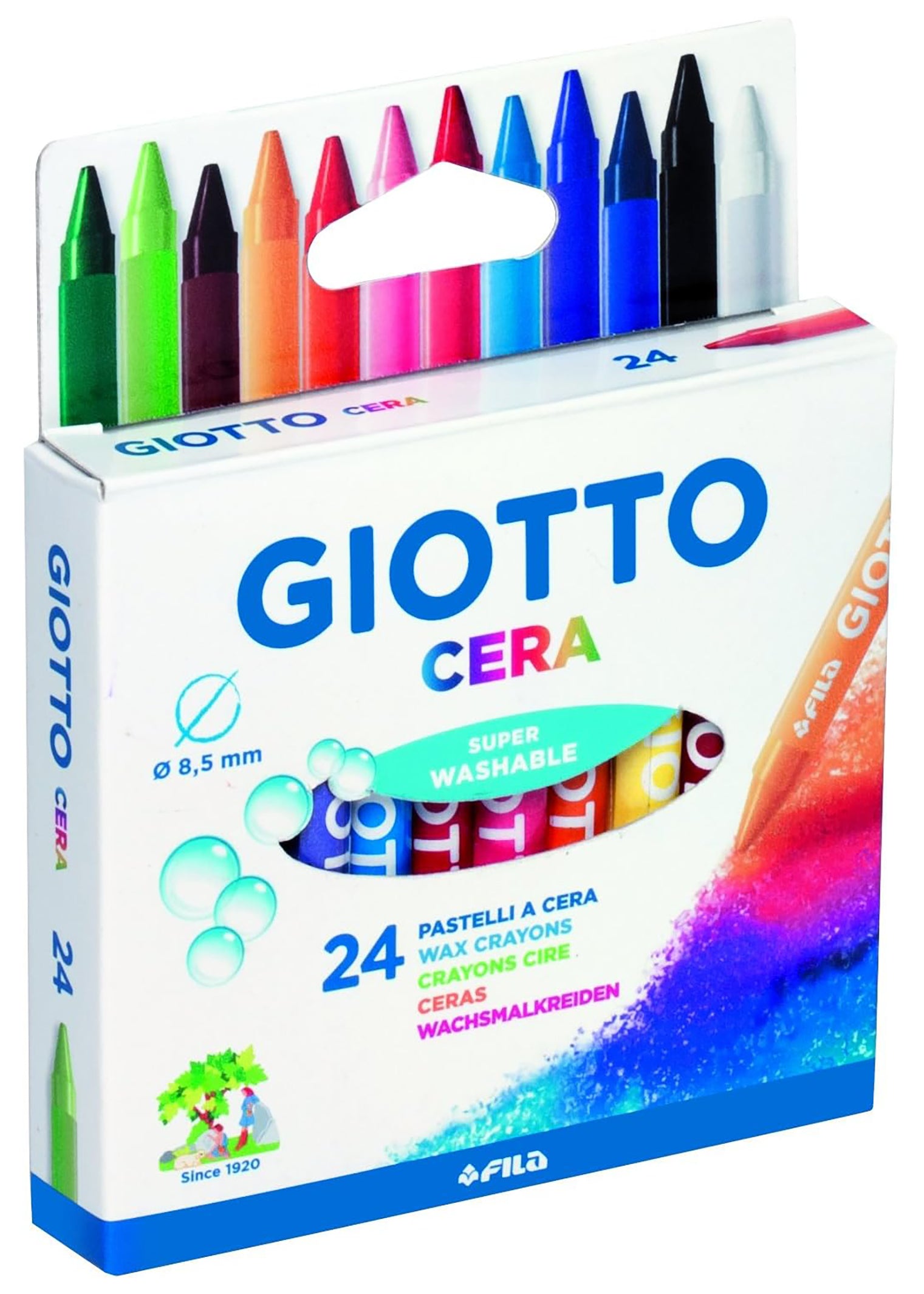 Pastelli a cera giotto scatola 24 colori