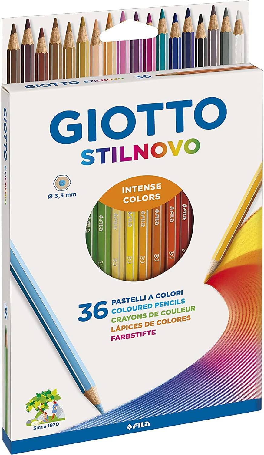 Giotto stilnovo pastelli scatola 36 matite colorate