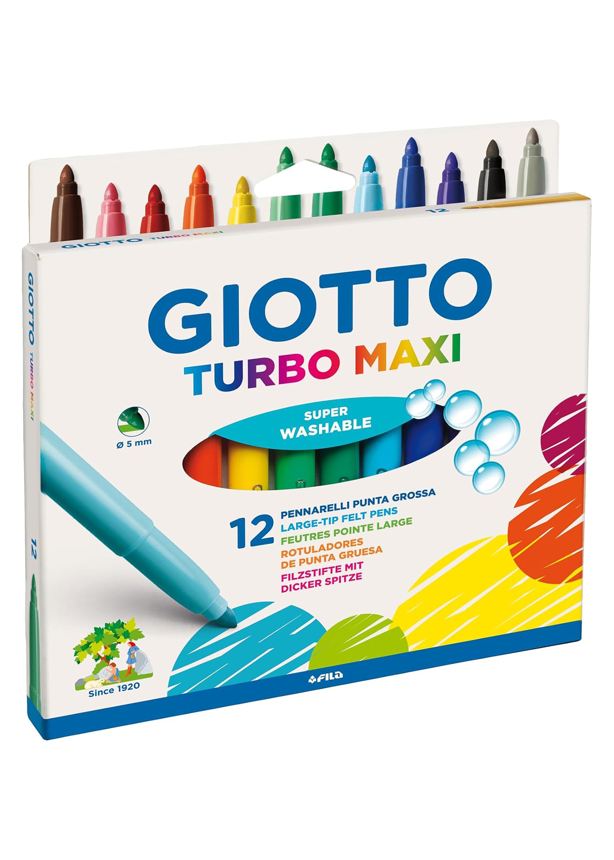 Pastello turbo maxi scattola 12 colori