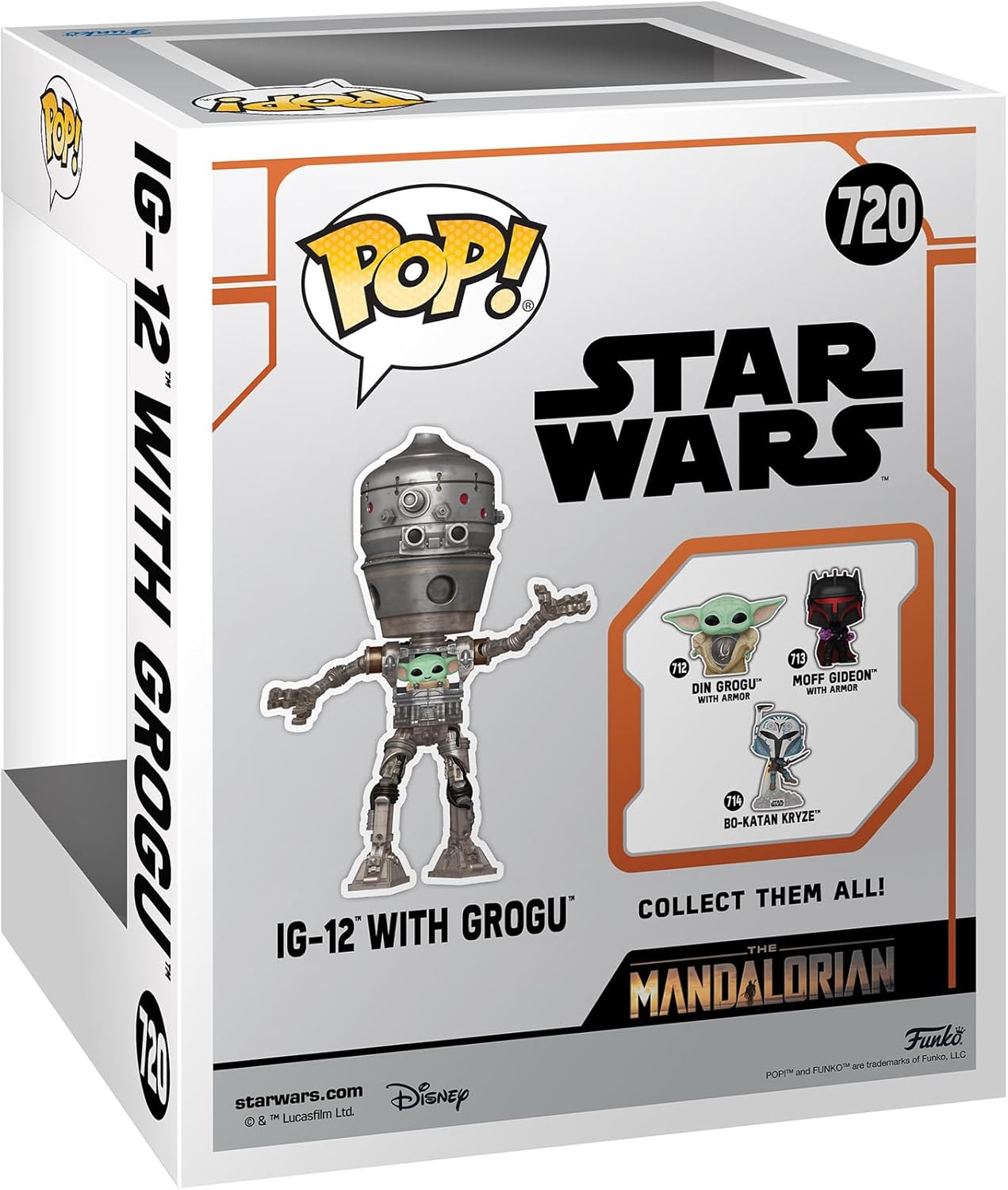 Funko Pop! Deluxe: Grogu (The Child, Baby Yoda) - (IG-12) - The Mandalorian - Figura in Vinile da Collezione - Idea Regalo - Merchandising Ufficiale -...