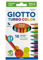 Pennarello turbo color scatola 18 colori 0734