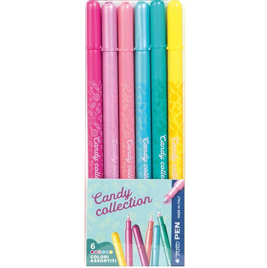 Tratto pen candy collecti6 pz astuccio appendibile