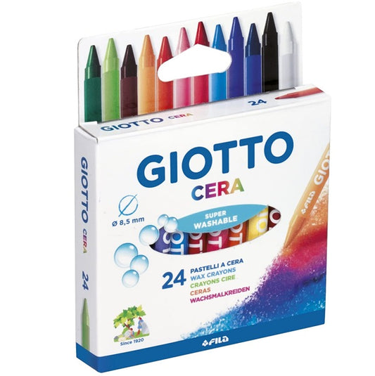Pastelli a cera giotto scatola 24 colori