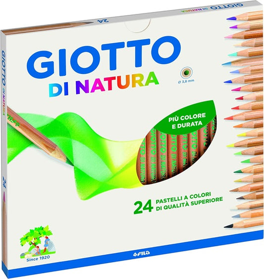 Pastello giotto natural scattola 24 colori