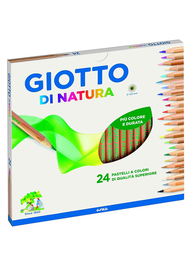Pastello giotto natural scattola 24 colori