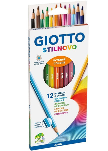 Pastello giotto stilnovo scatola 12 colori 2565