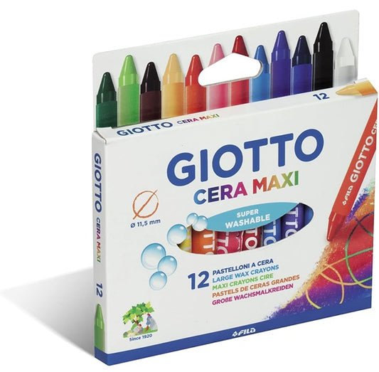 Pastelli a cera giotto maxi 12 colori