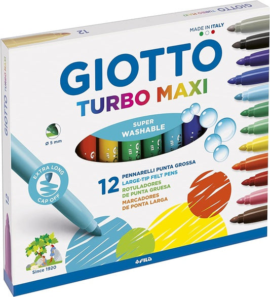 Pastello turbo maxi scattola 12 colori