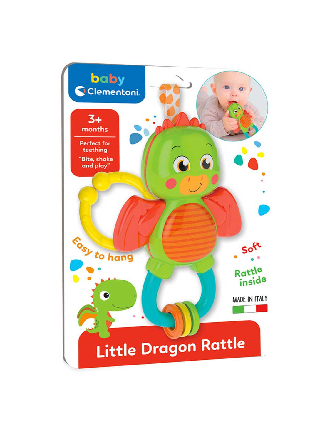 Rattles teething dinosaur