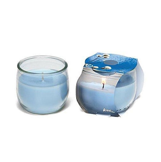Candela profuma ambiente 30h 120gr. vasetto in vetro fragranza - fiori di cotone