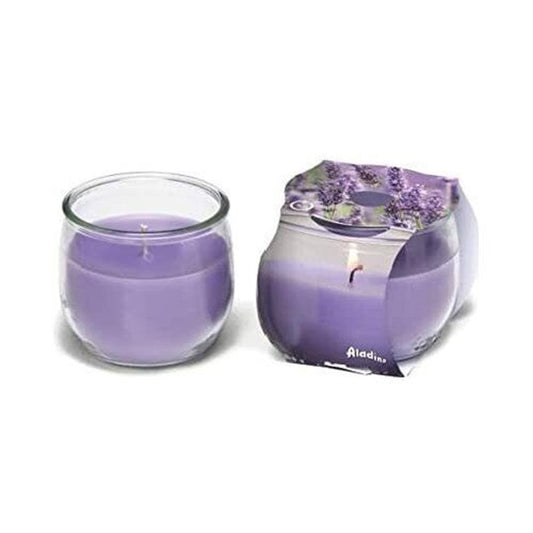 Candela profuma ambiente 30h 120gr. vasetto in vetro fragranza - lavanda