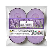 Maxi tealights 4 pz. profumazione d. 6 durata 10 ore - vaniglia
