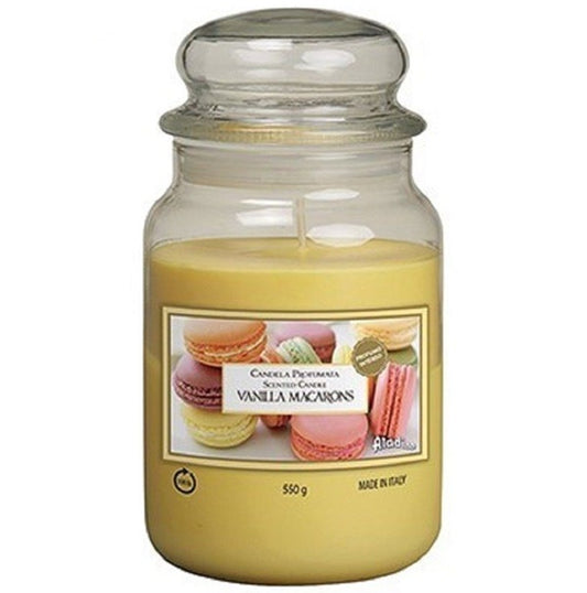 Petali candela profumata zuccheriera grande 100 ore - vaniglia macarons