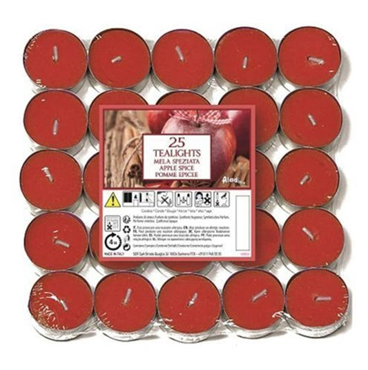 Candele profumate tealights 25 pezzi - mela speziata