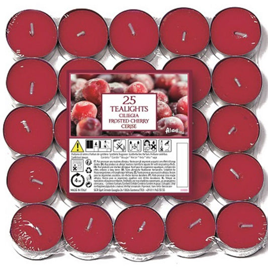 Candele profumate tealights 25 pezzi - ciliegia