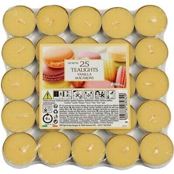 Candele profumate tealights 25 pezzi - vaniglia macarons
