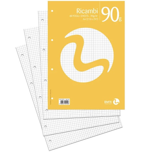 Ricambio quadretti 5mm 40fogli