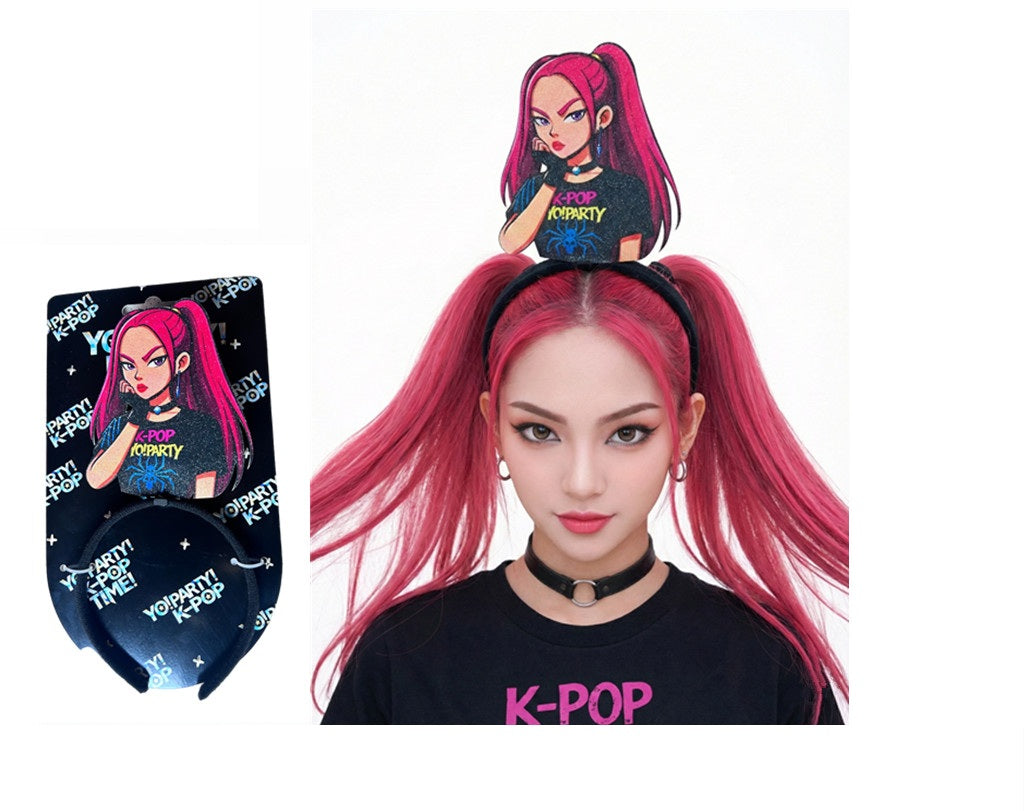 > Fascia per capelli con personaggio Zoey K‑Pop Demon Hunters, accessorio per feste, cosplay, Halloween