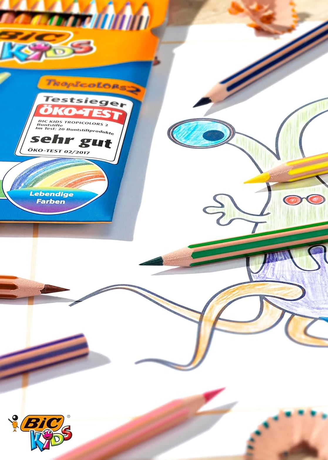 Bic matite colorate evolution stripes conf. 12 pezzi