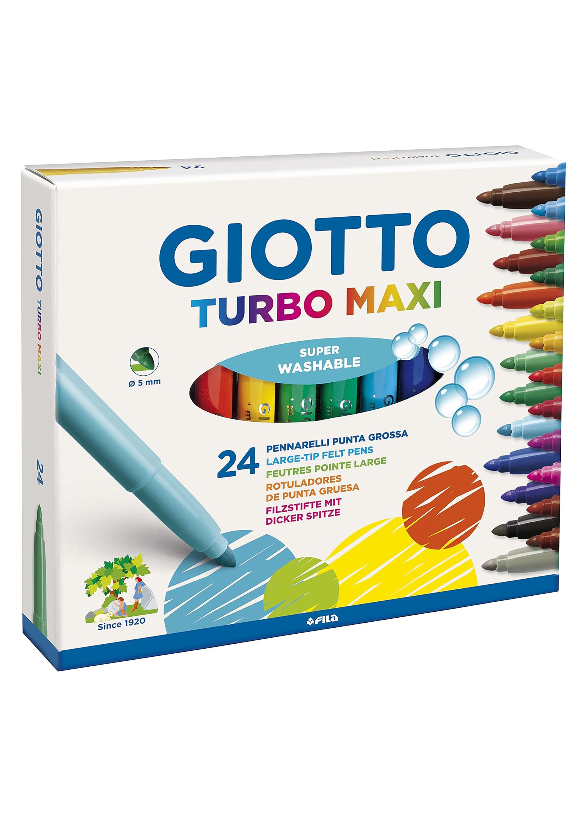 Pastello turbo maxi scattola 24 colori