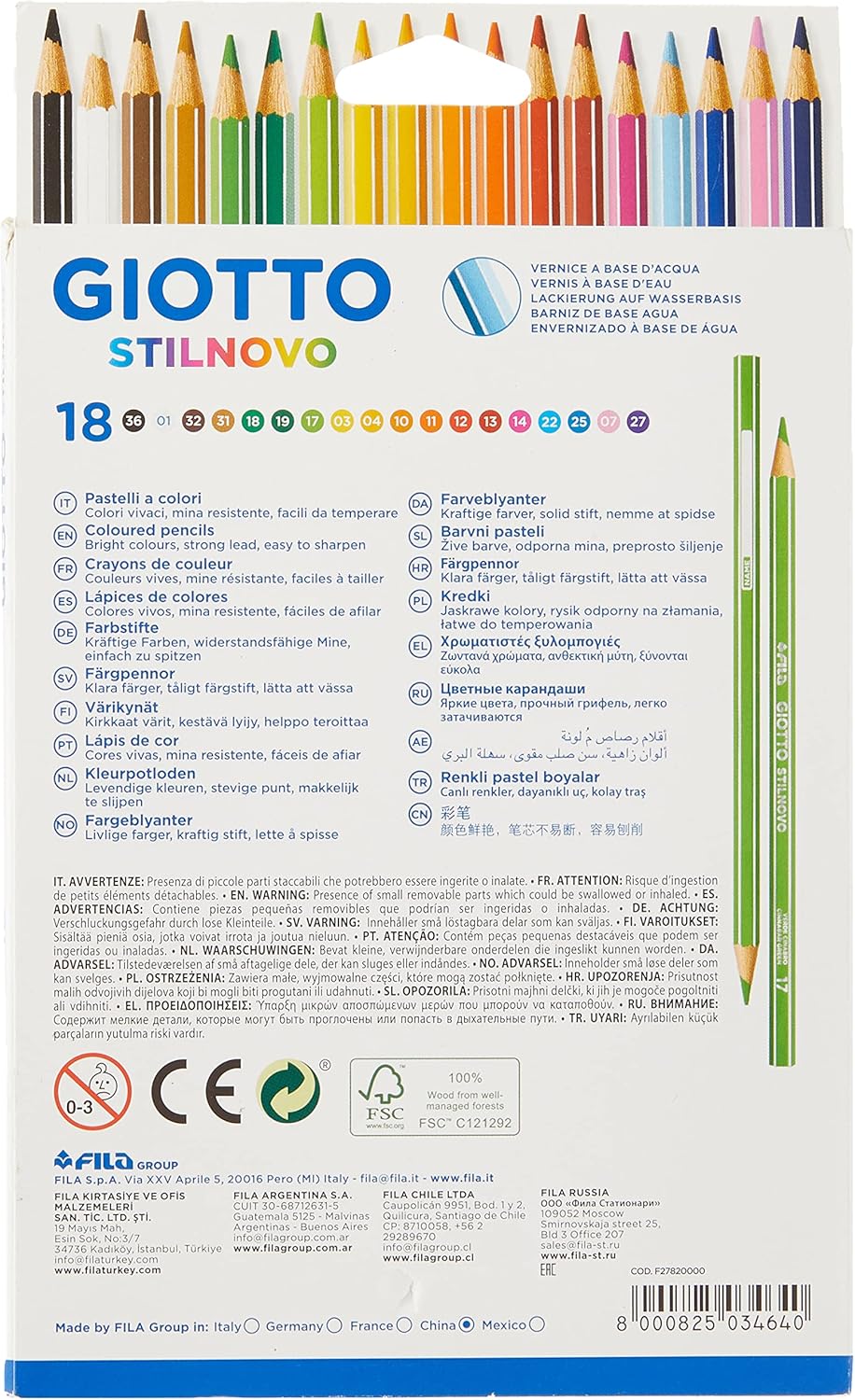 Pastello giotto stilnovo 18 colori