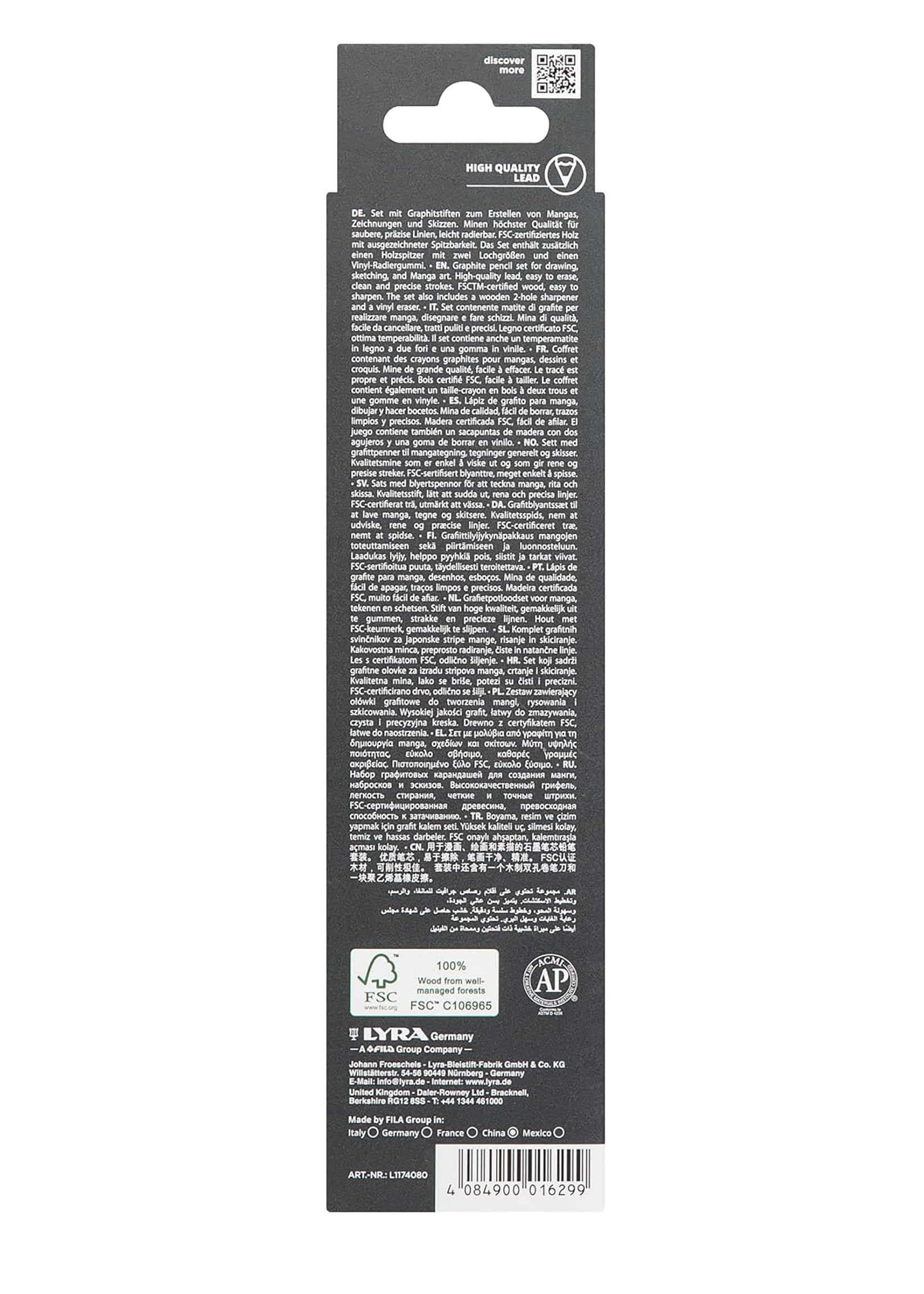 Lyra Graduate graphite manga SET 8 pz