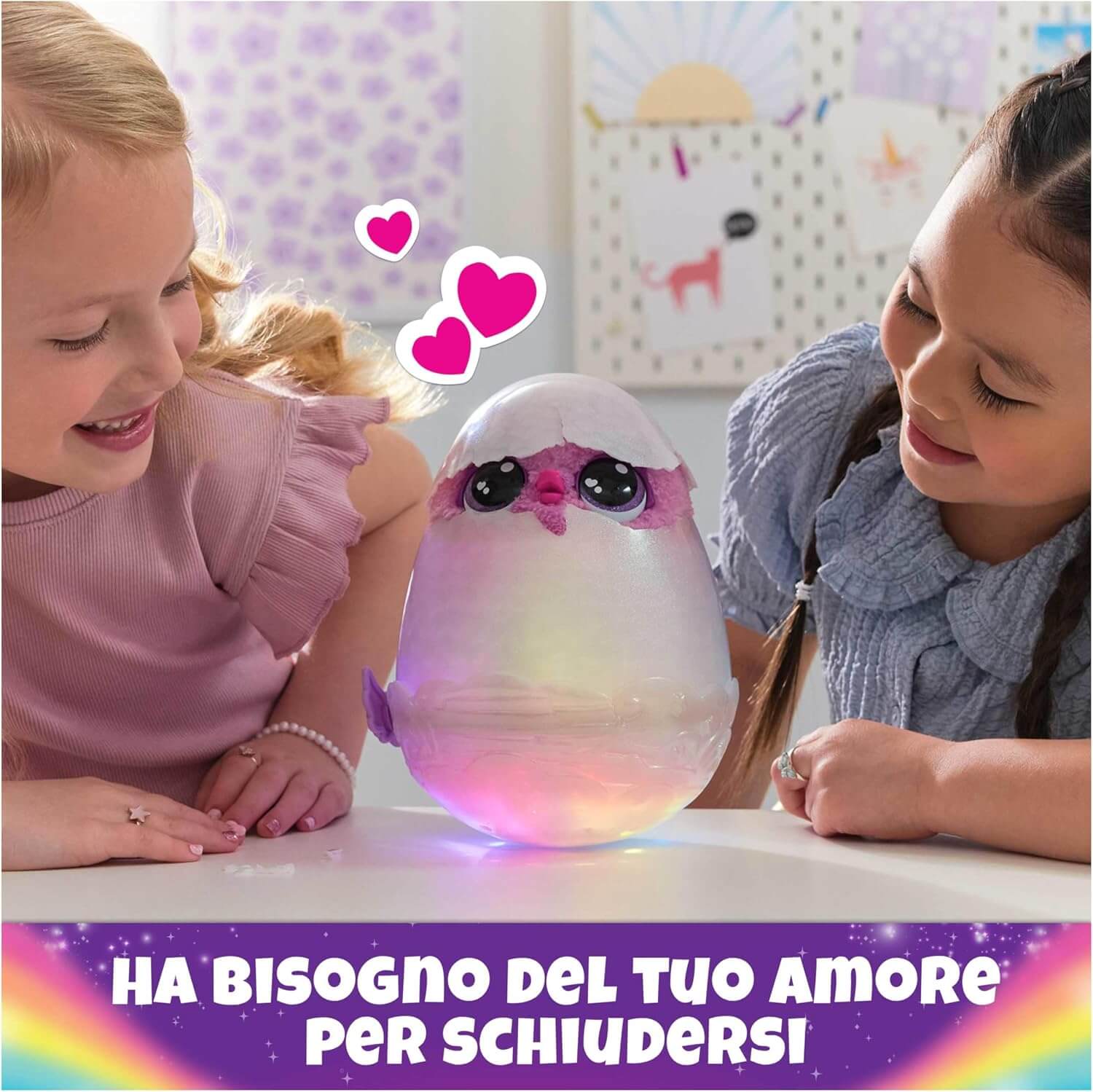HATCHIMALS Alive, Uovo Mystery Hatch Pufficorn, Peluche Interattivo a Sorpresa con Effetti Speciali, Nebbia, Luci, 100 Reazioni e Suoni, Giocattoli per Bambini e Bambine, 5+ Anni - Modelli Variabili