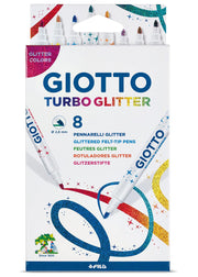 Pennarello turbo glitter past. scat. 8 colori