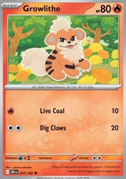 027-182 Growlithe Reverse (IT) - NEAR MINT