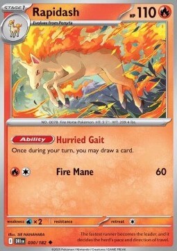 030-182 Rapidash Reverse IT - NEAR MINT