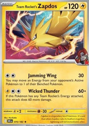 070-182 Zapdos del Team Rocket (IT) - NEAR MINT