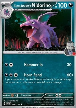 118-182 Nidorino del Team Rocket