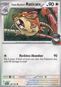 148-182 Raticate del Team Rocket Reverse (IT) - NEAR MINT
