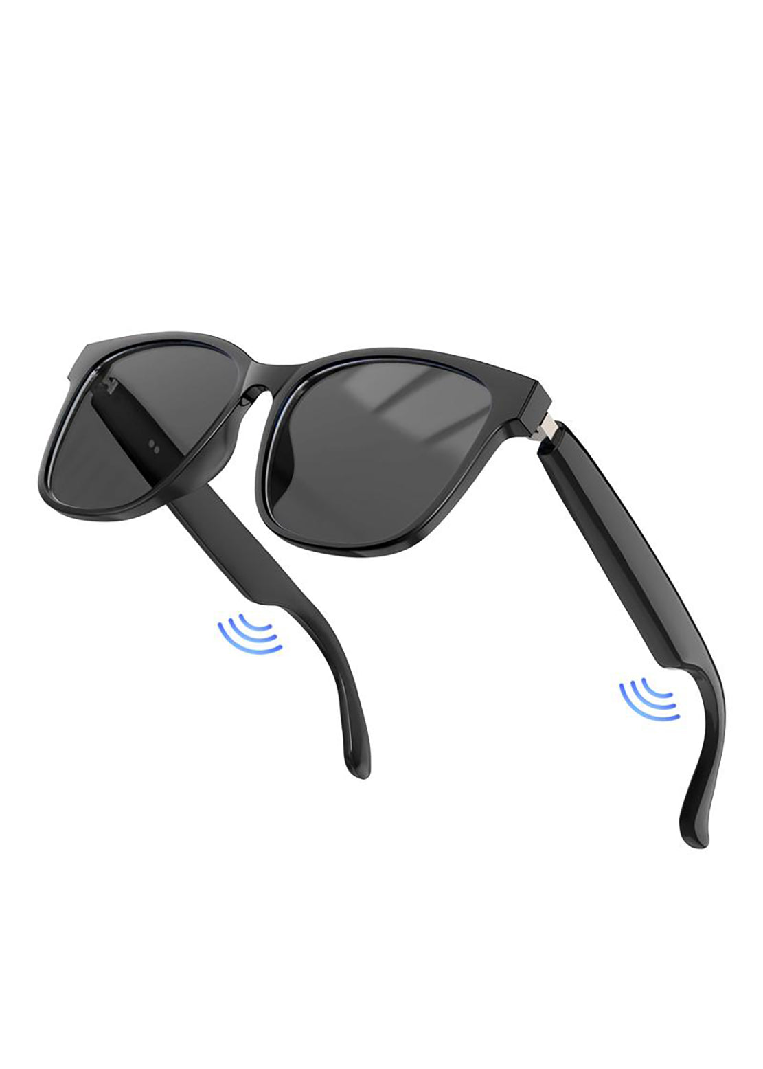Occhiali Bluetooth intelligenti con lenti polarizzate auto-oscuranti, altoparlanti e microfono integrati, blocco della luce blu