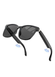 Occhiali Bluetooth intelligenti con lenti polarizzate auto-oscuranti, altoparlanti e microfono integrati, blocco della luce blu