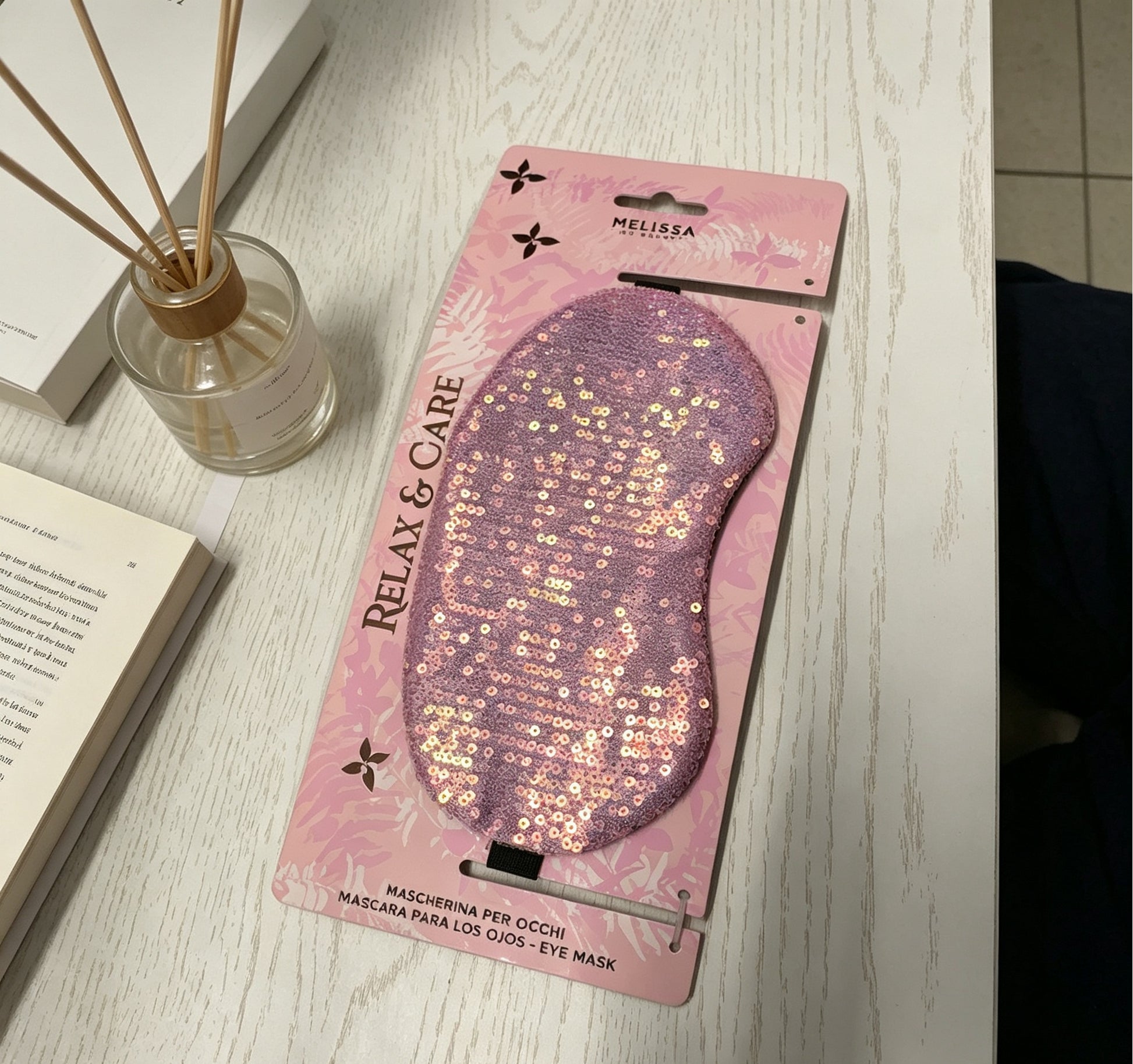 Maschera Sonno Decorata con Strass