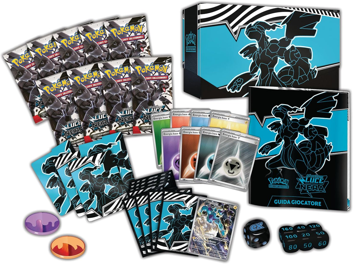 Pokémon Set Allenatore Fuoriclasse Elite Trainer Box Luce Nera Italiano New