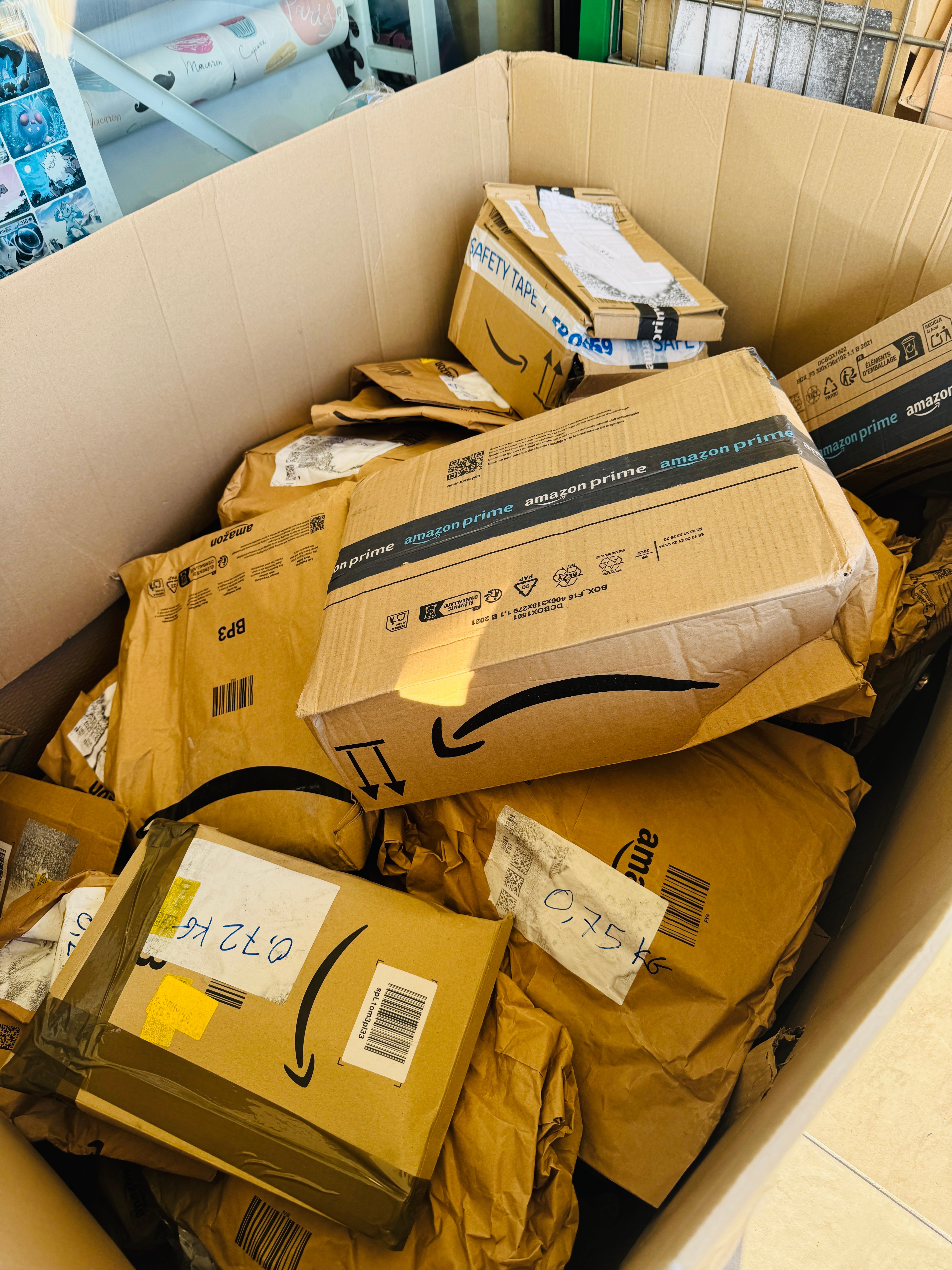 Pacchi smarriti di Amazon prezzo ogni 100 grammi