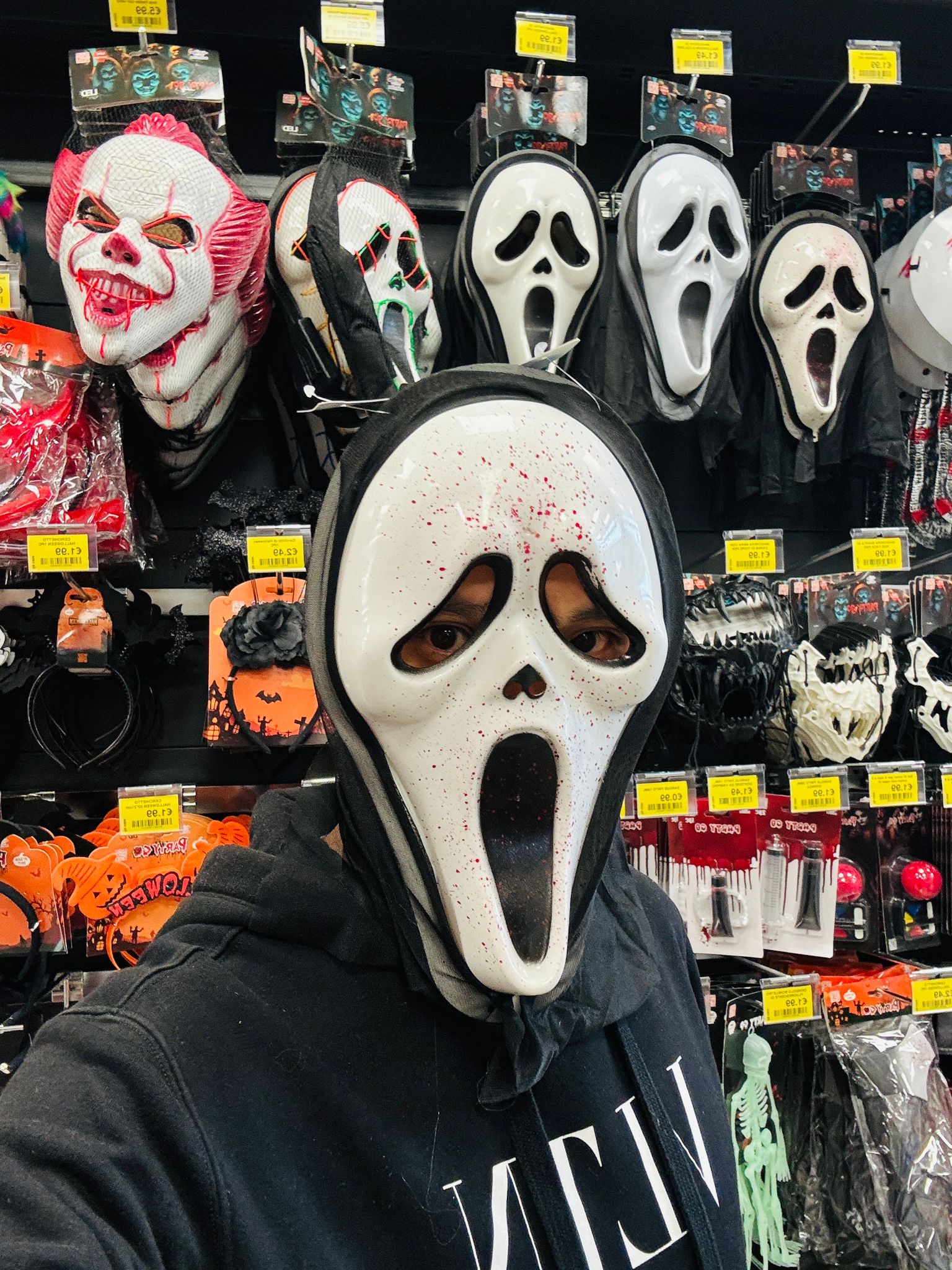 Maschera ghostface scream con sangue