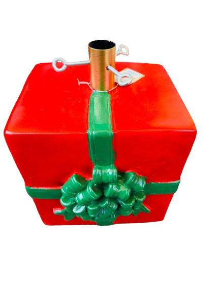 Base per albero di natale forma pacco regalo