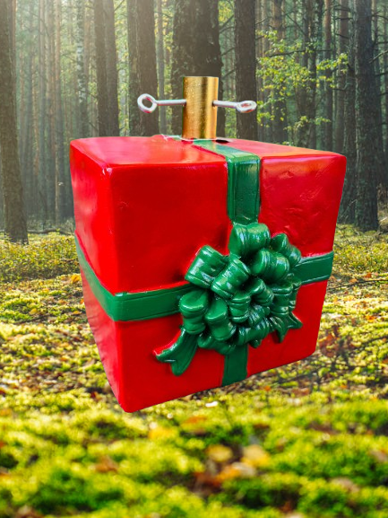 Base per albero di natale forma pacco regalo
