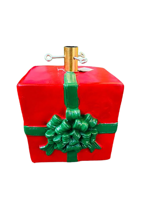 Base per albero di natale forma pacco regalo