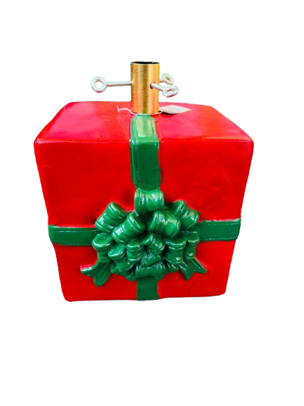 Base per albero di natale forma pacco regalo
