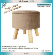 Pouf tondo con contenitore 36X36XH34 cm