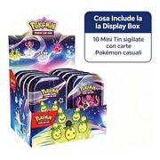 Display Box 10 Mini Tin Pokémon Destino di Paldea