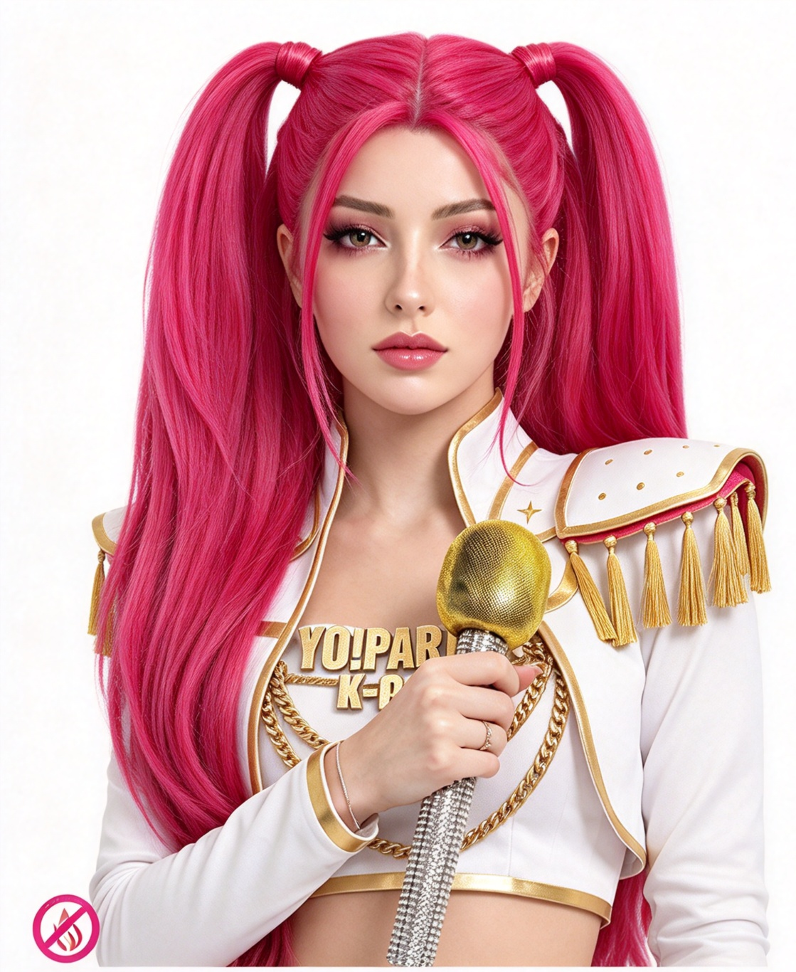 Parrucca K-Pop Pro Rosa con Due Coda di Cavallo | Peluca Cosplay Donna