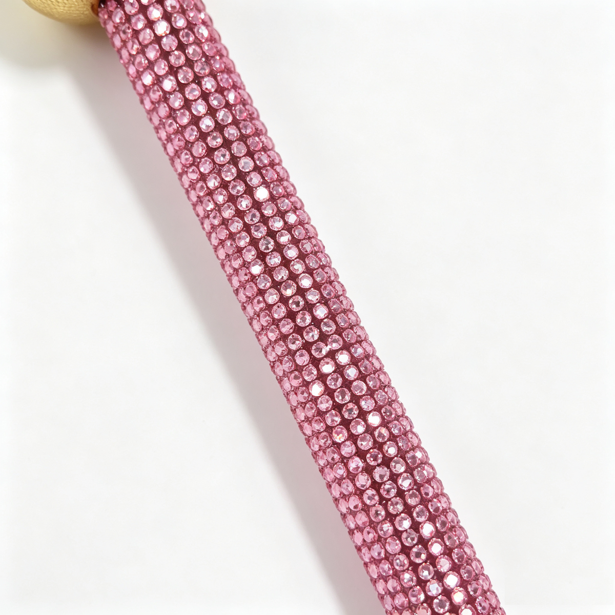 Microfono Finto K‑Pop Lovely Oro e Rosa Strass | Accessorio Cosplay Feste