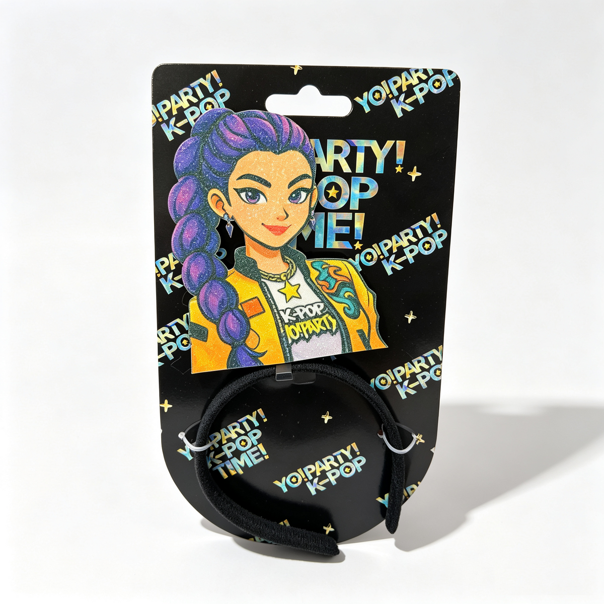 Diadema K‑Pop Rumi Viola Treccia | Fascia per Capelli Accessorio Cosplay Carnevale