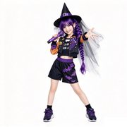 Costume Bruja Halliyú K-Pop Halloween Bambina 7-9 anni | Strega Pop